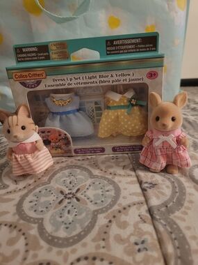 Light Blue & Yellow Dress Up Set - Small Pets Clothing